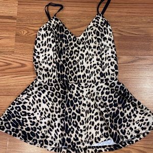 Charlotte Russe Leopard Print Dressy Top